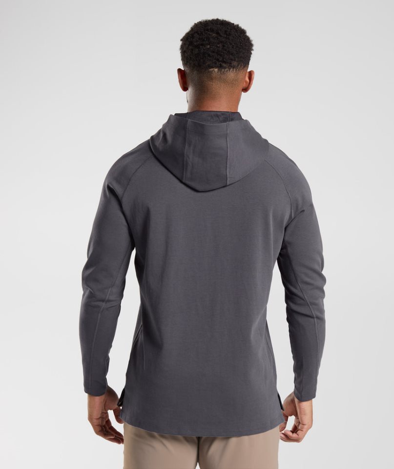 Men's Gymshark Studio Hoodie Dark Grey | CA 3875NA